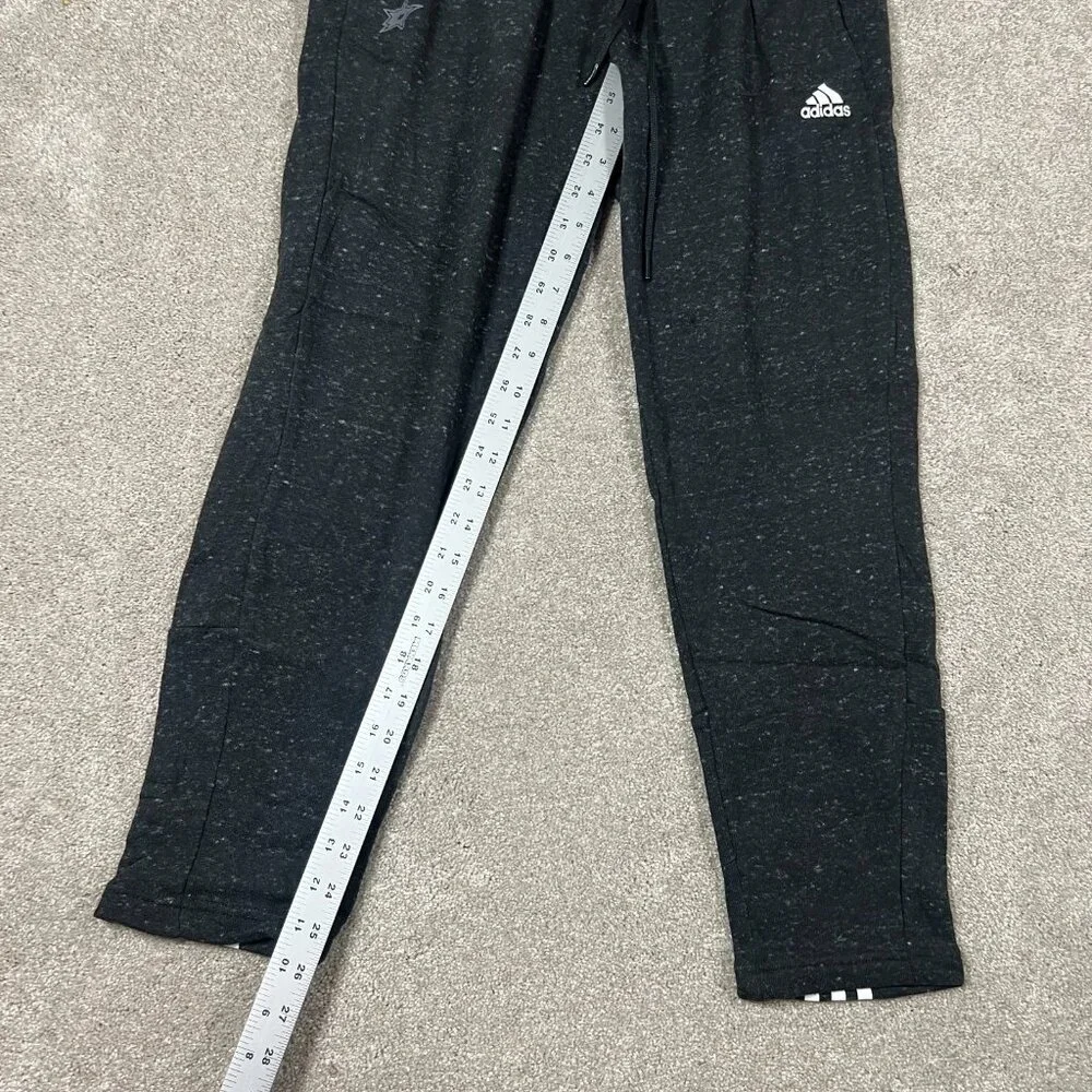 Adidas Womens Small Heather Black Dallas Stars‎ NHL Drawstring Track Pants NWT